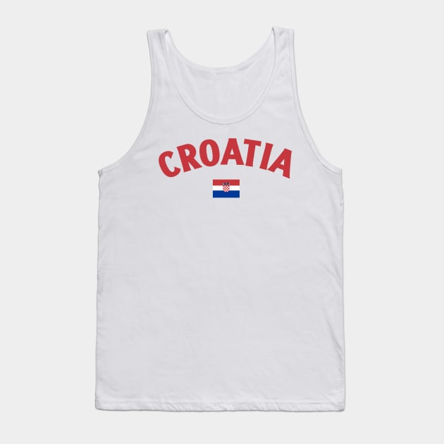 Croatia Flag Tank Top by Issho Ni